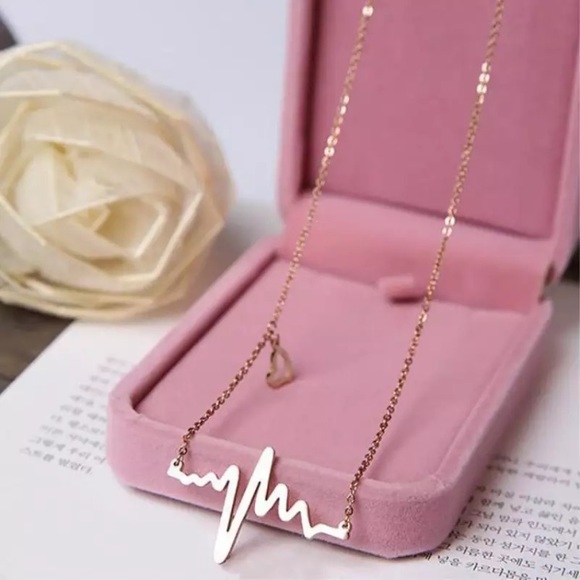 “Warrior” Heartbeat EKG Minimalist Nurse Necklace - Picture 6 of 10